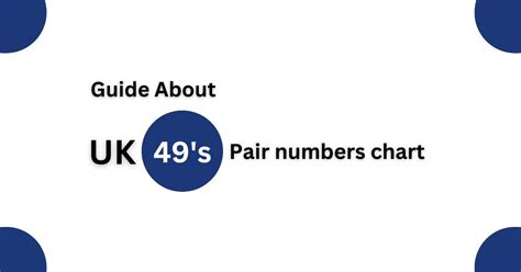 A Comprehensive Guide to the UK49 Pair Numbers Chart.